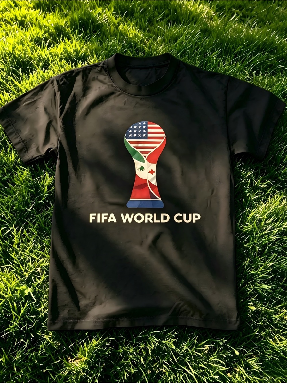 American flag design for the US World Cup black Women Men T-shirt unisex